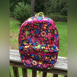 Disney Resorts Shanghai Minnie Mouse Candy 🍭 Print Backpack (Rare)